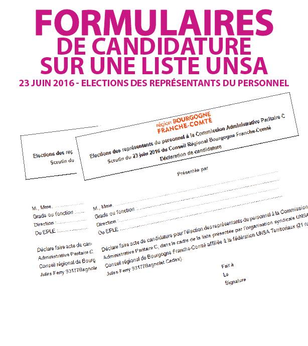Candidat sur une liste UNSA-01