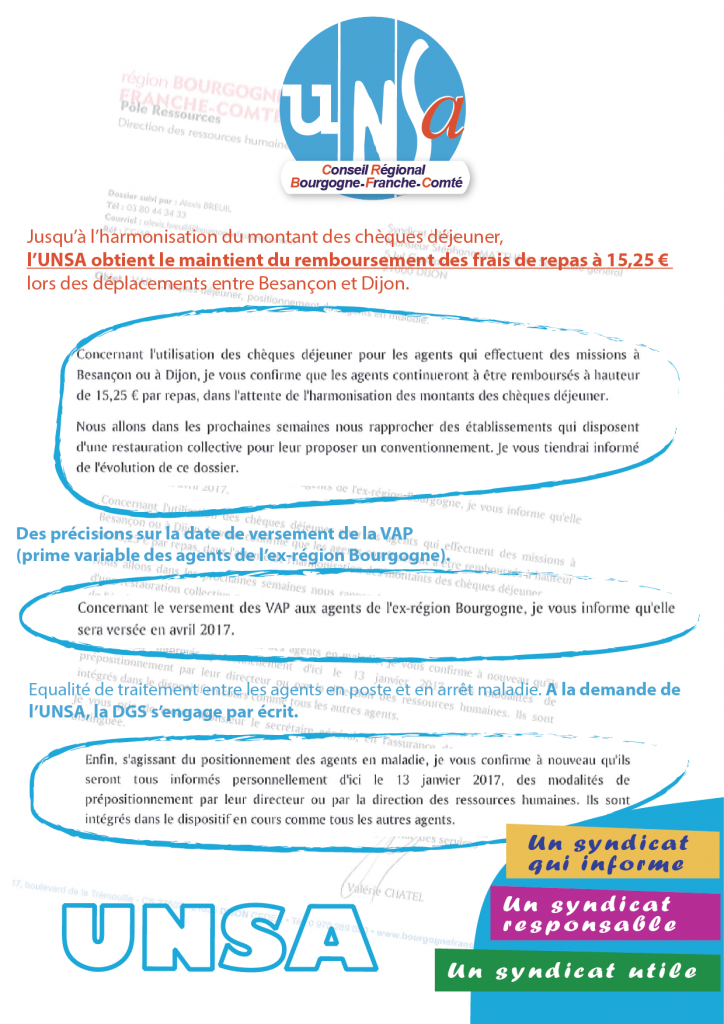 DGS répond à l'UNSA janvier 2017-01