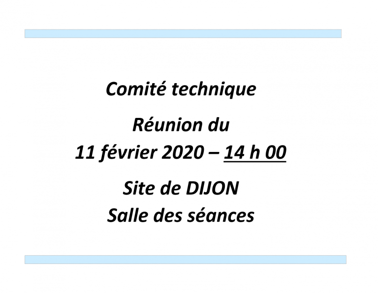 [UNSA] Ordre du jour du Comité technique du 11 février 2020