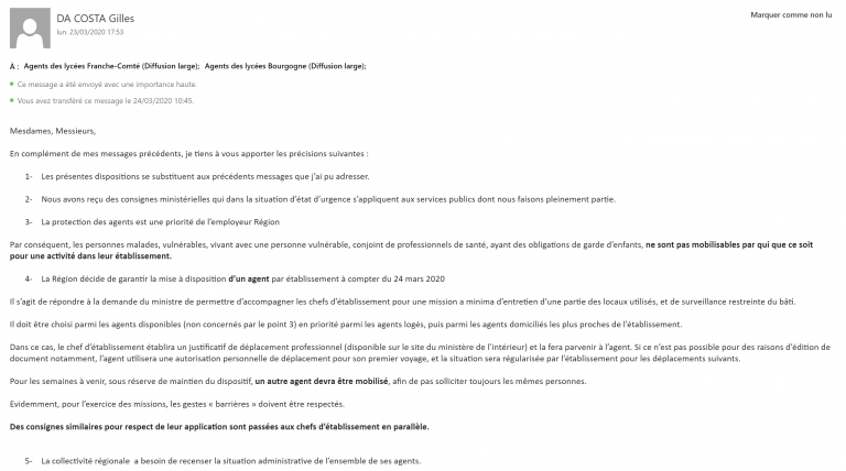 [UNSA] La Région publie ses nouveaux formulaires (officiels ; ) ) de déclaration de situation