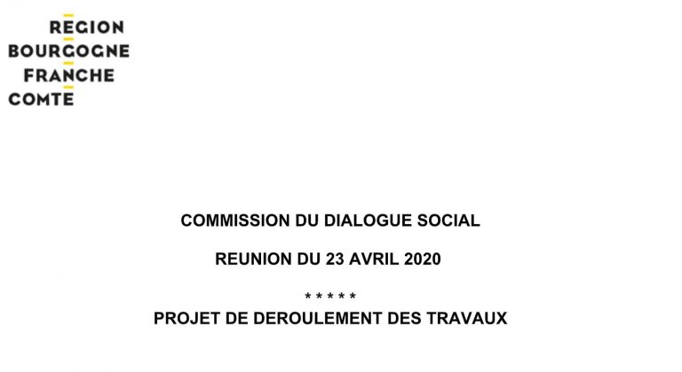 [UNSA] Ordre du jour de la Commission du Dialogue Social du 23 avril