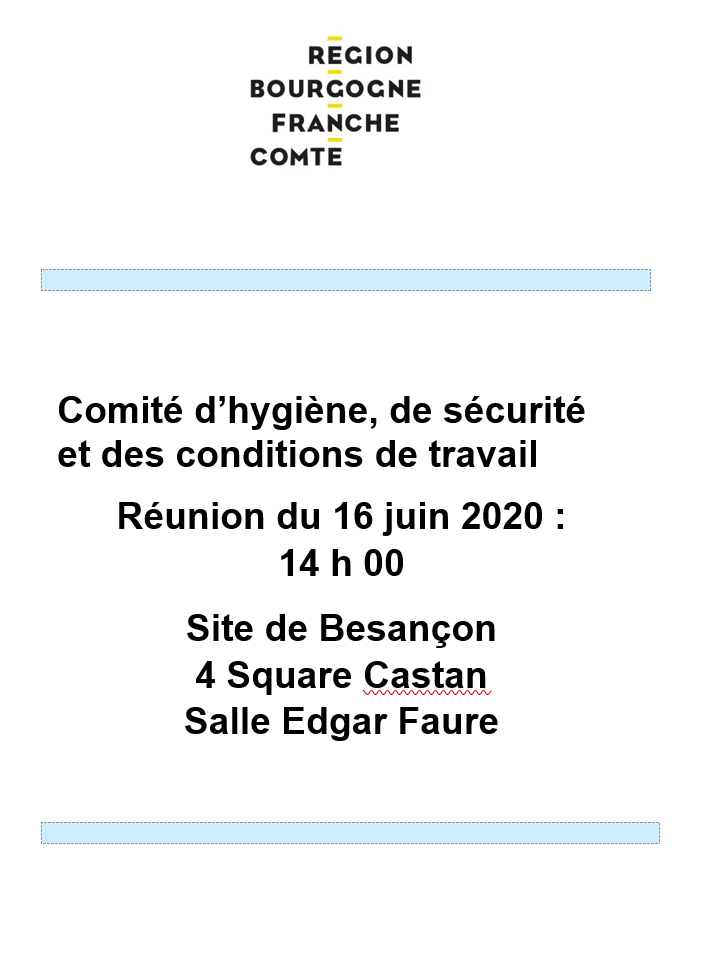 [UNSA] Ordre du jour du CHSCT du 16 juin 2020