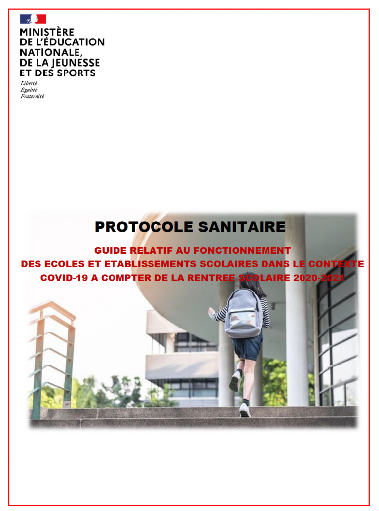 [UNSA] Publication du protocole de rentrée scolaire 2020-2021 #COVID19
