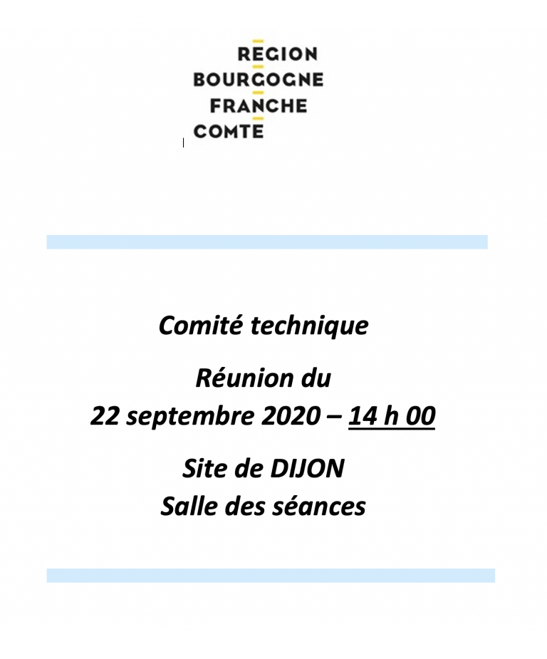 UNSA  ➡  Ordre du jour du Comité technique du 22 septembre 2020