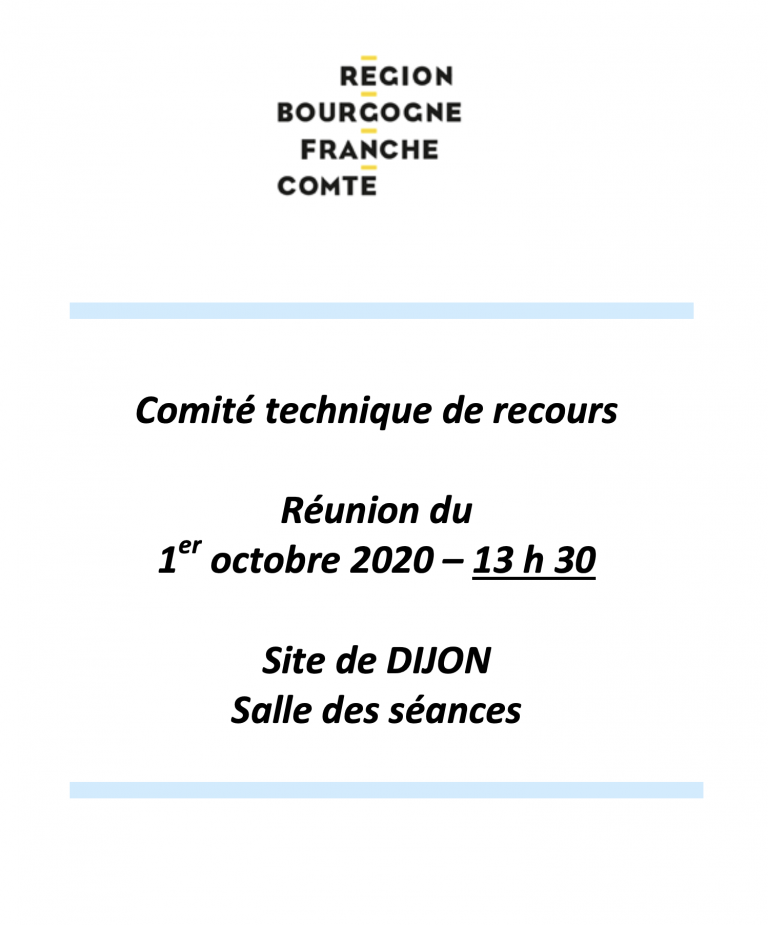 UNSA   ➡  Comité technique de recours du 1 octobre 2020