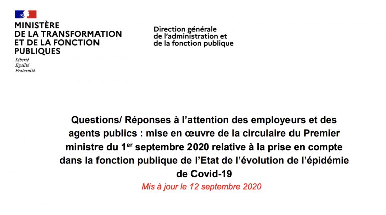 FAQ ➡ Quelles mesures doit-on appliquer pour les agents partageant leur domicile avec une personne vulnérable ?