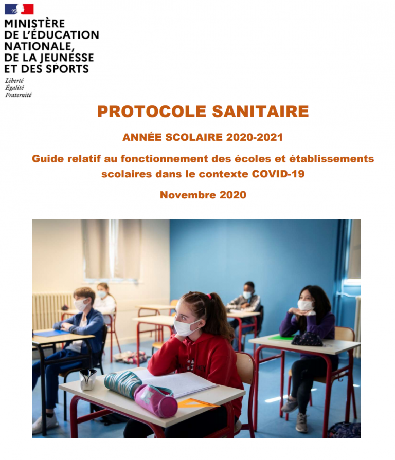 Lycées  ➡  Protocole sanitaire applicable au 2 novembre