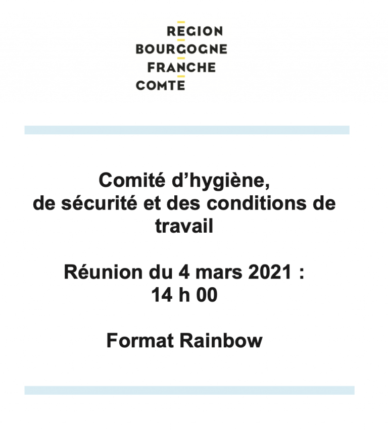 Ordre du jour du CHSCT du 4 mars 2021