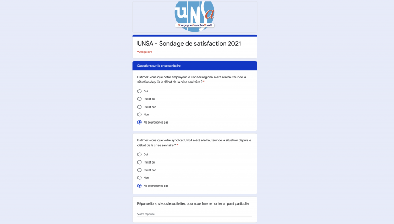 Participez au sondage de satisfaction « je parle de mon métier ! »