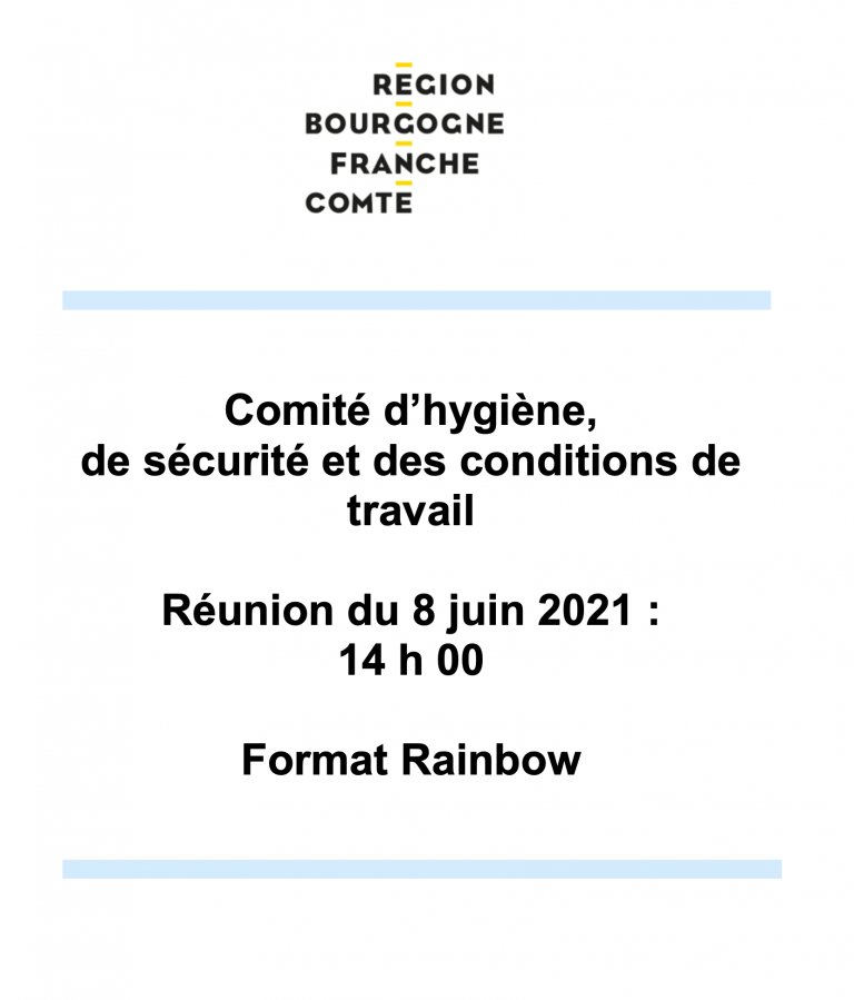 Ordre du jour du CHSCT du 8 juin 2021