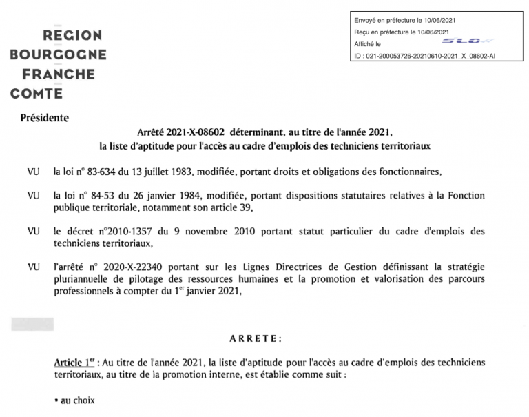 Les listes d’avancement et de promotion 2021 sont signées par la Présidente