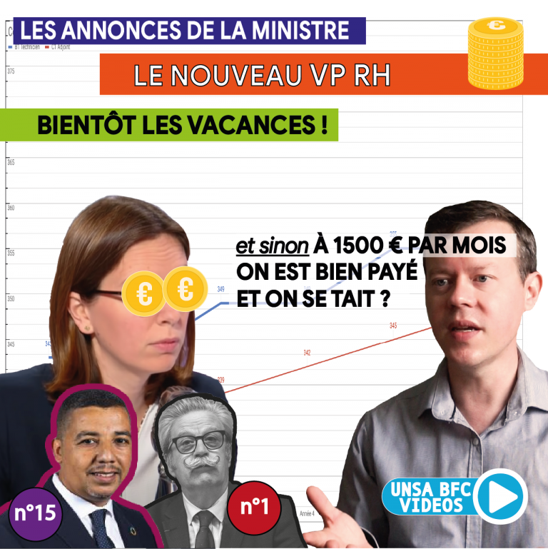 🎬 Tadaaaaaa  📹  Nouveau Vice-Président RH, les annonces de la Ministre, 1500 € par mois, c’est pas un peu trop quand même ?