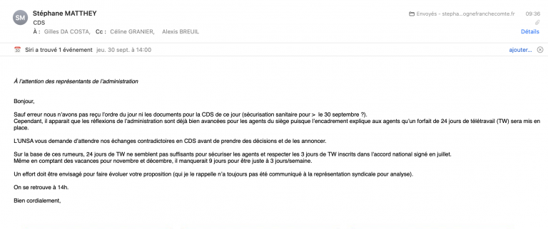 Rumeur de 24 jours de télétravail pour la fin d’année ?