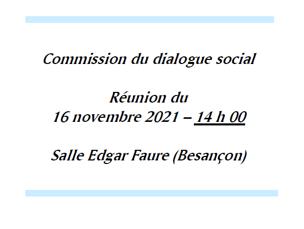 Ordre du jour la CDS du 16 novembre