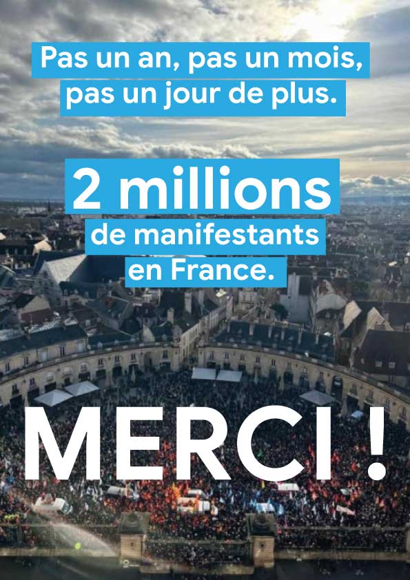 2 millions en France, plus de 65 000 en Bourgogne-France-Comté ! Merci de vos mobilisations !