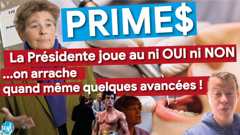 Hausse des primes : on arrache quelques avancées avec une Présidente championne du ni OUI ni NON !