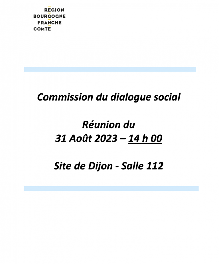 Ordre du jour de la CDS du jeudi 31 août 2023