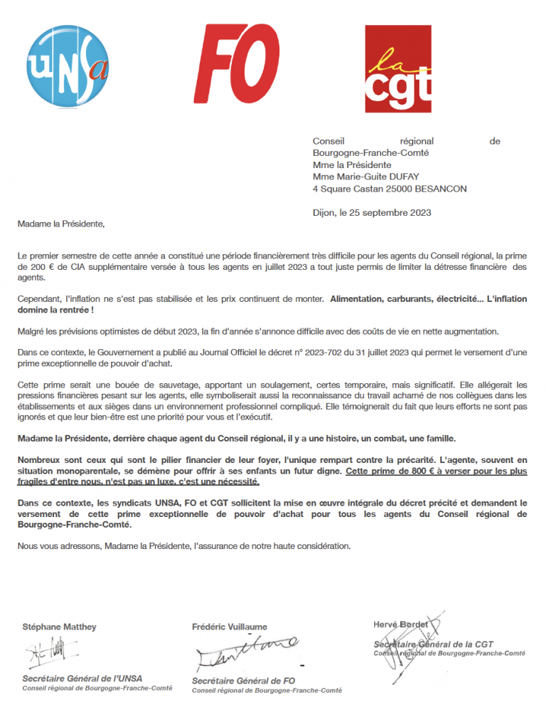 L’intersyndicale se mobilise pour les agents ▶️ « Une prime pour les plus fragiles d’entre nous, n’est pas un luxe, c’est une nécessité. »