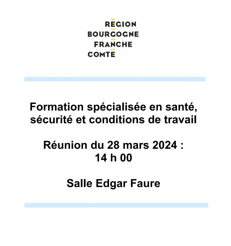 Ordre du jour de la F3SCT du 28 mars 2024