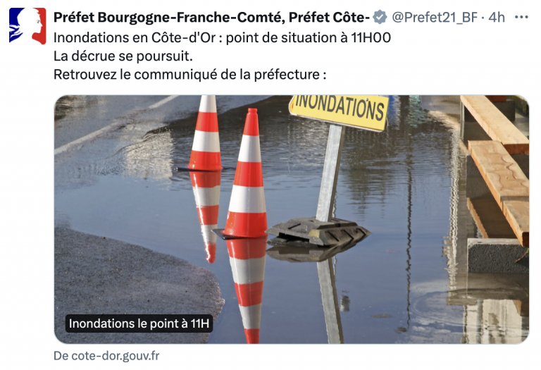 🌧️ Inondations en Bourgogne-Franche-Comté : Reconnaissance aux collègues mobilisés