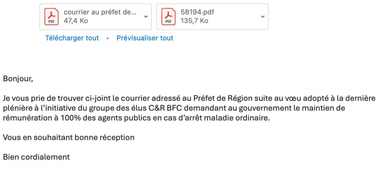 Un email particulier
