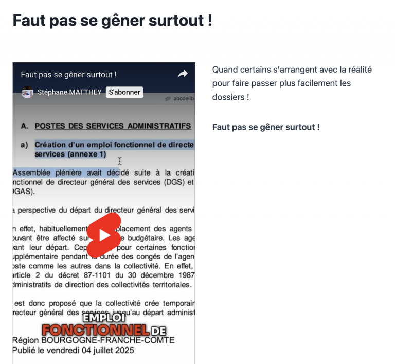 Faut pas se gêner surtout !