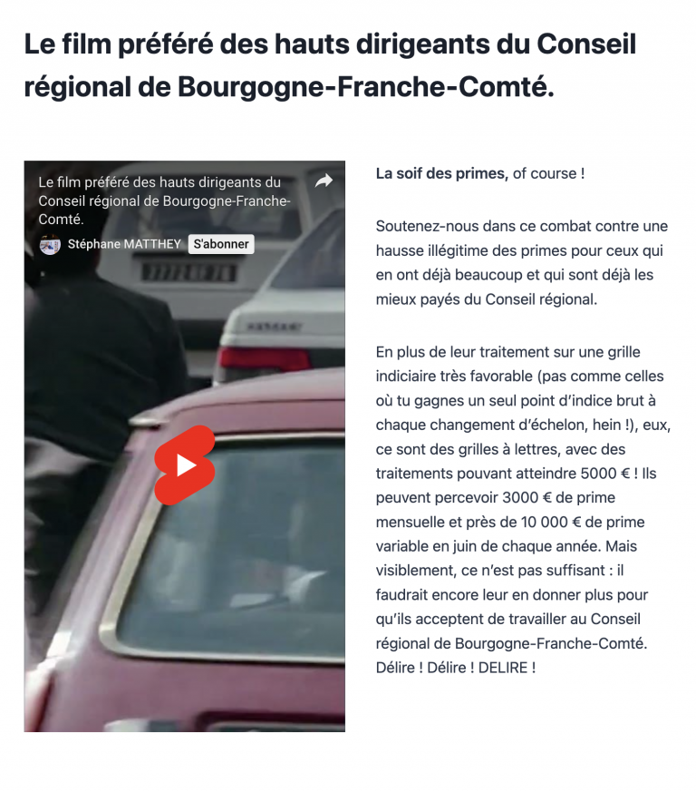 Le film préféré des hauts dirigeants du Conseil régional de Bourgogne-Franche-Comté.
