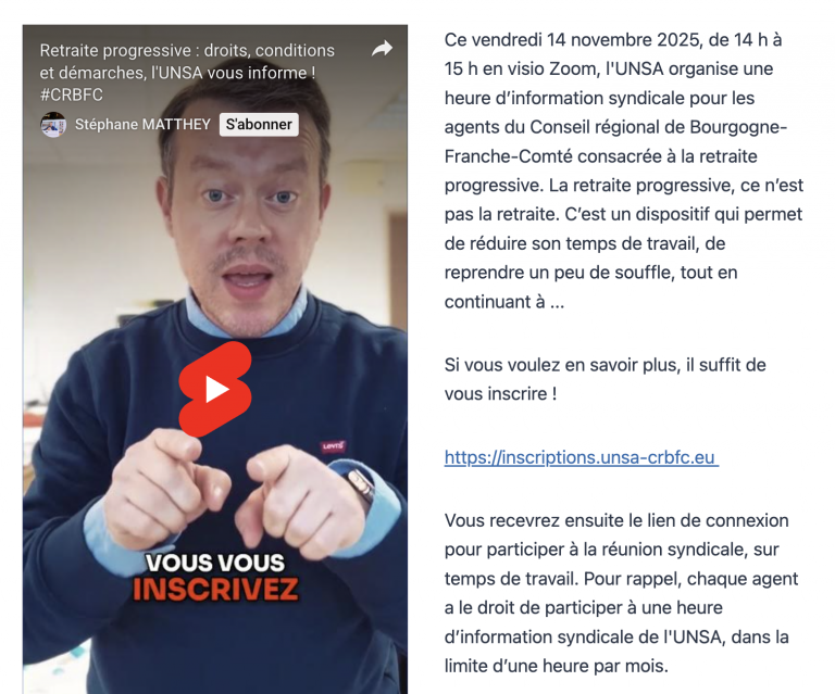 Retraite progressive : droits, conditions et démarches, l’UNSA vous informe ! #CRBFC
