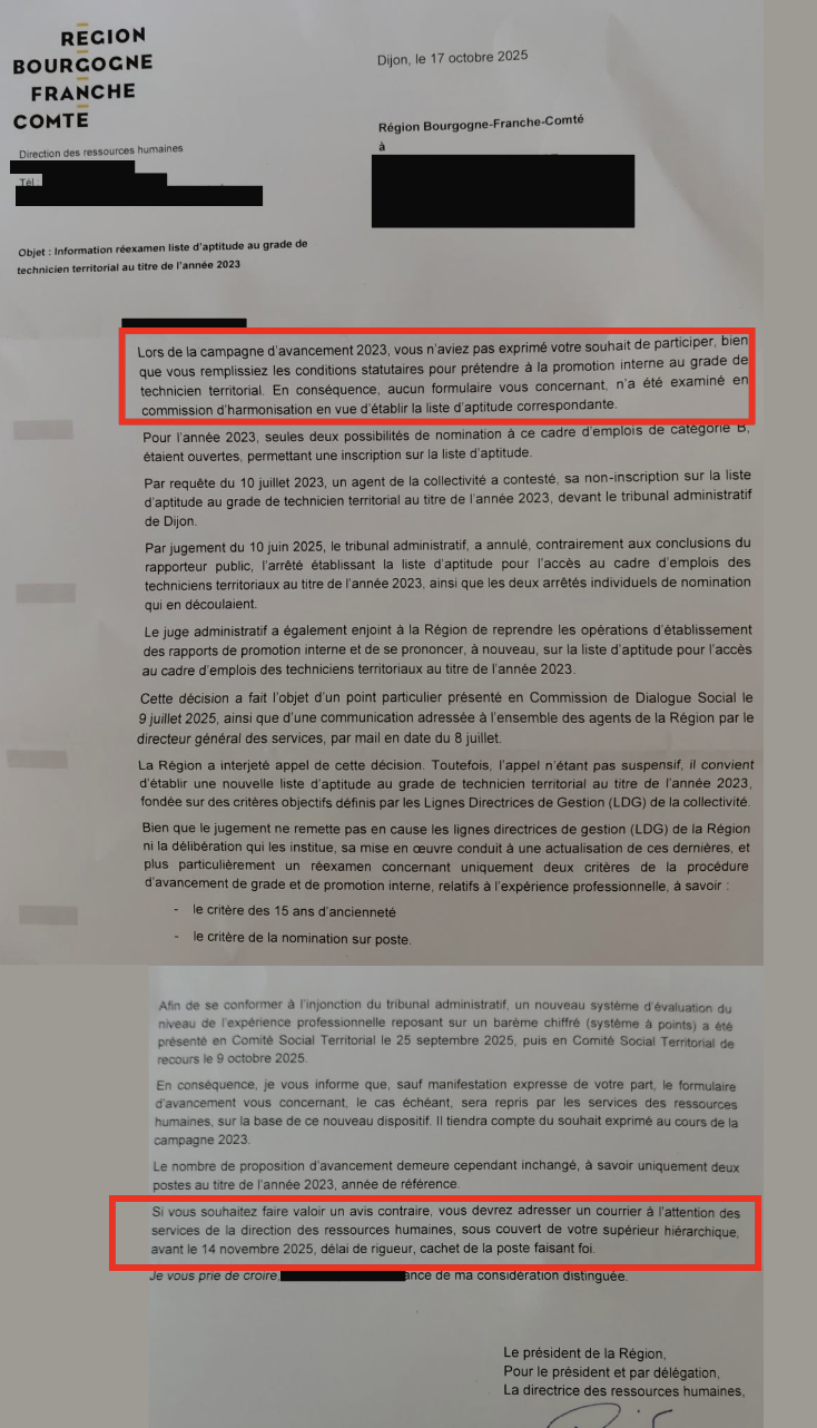 ALERTE 🚨 Avancement au grade de technicien territorial au titre de l’année 2023