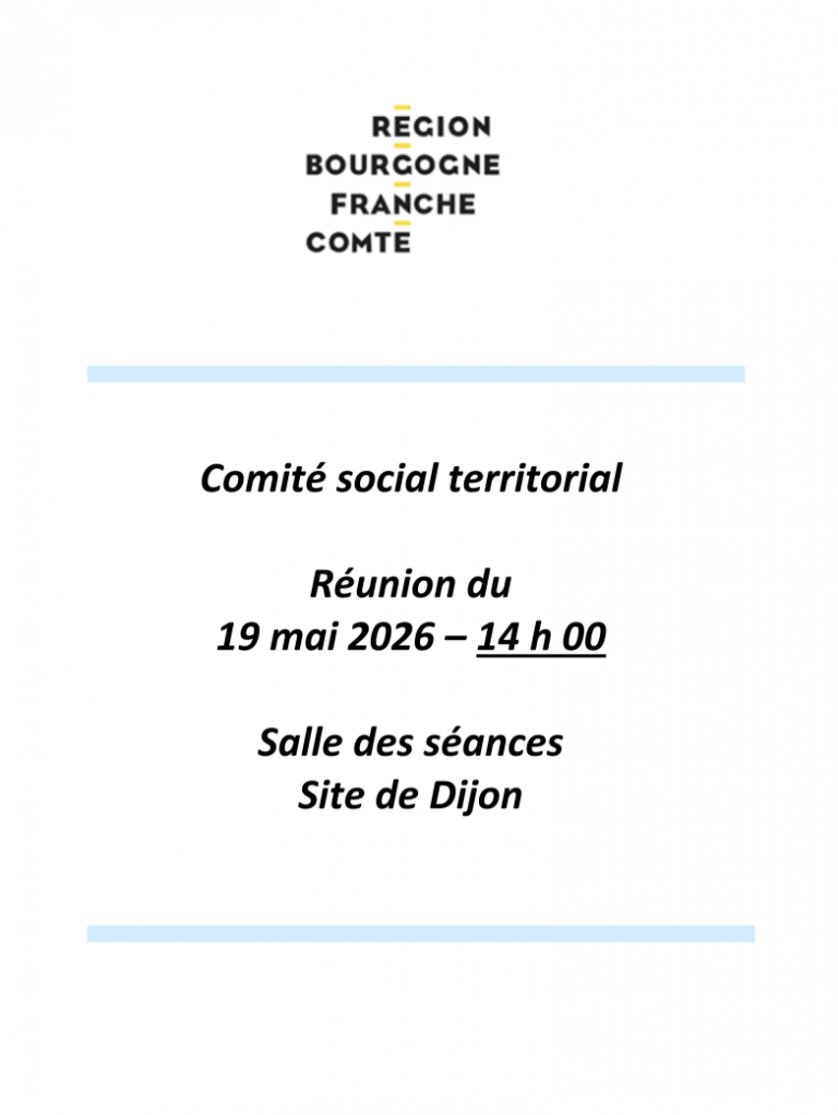 Ordre du jour du CST du 19 mai 2026